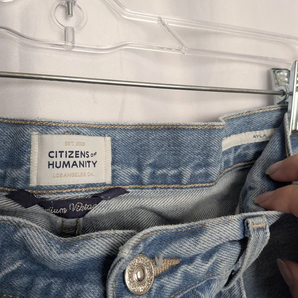 Citizens Of Humanity Ayla Baggy Cuffed Crop Jeans Size 28 - Picture 4 of 9
